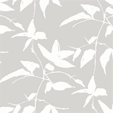 Grey Persimmon Leaf Wallpaper