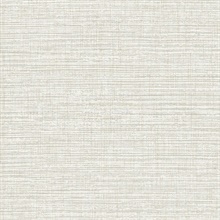 Grey Plain Crosshatch Linen Textile String Wallpaper