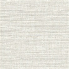 Grey Plain Crosshatch Linen Textile String Wallpaper