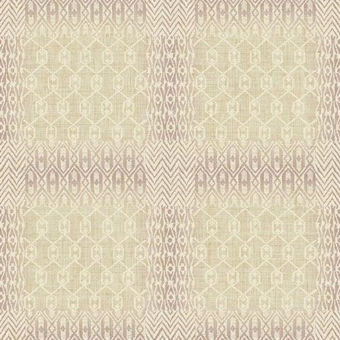Grey & Purple Commercial Geometric Patchwork Wallpaper