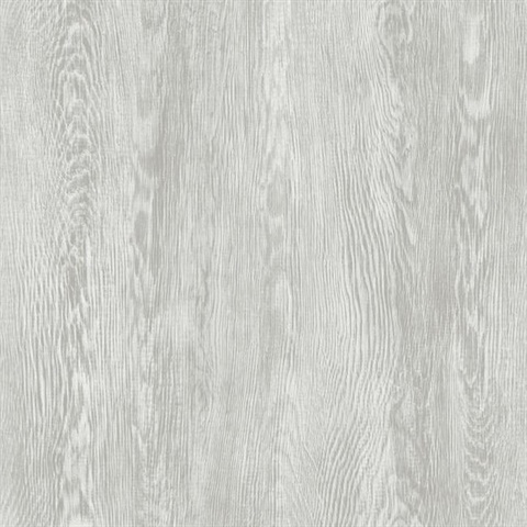 Grey Quarter Sawn Faux Wood Wallpaper