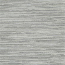 Grey Ramie Faux Weave Horizontal Textured Wallpaper