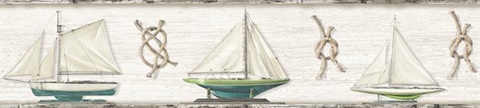 Grey Set Sail Grey Boat Border