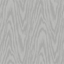 Grey Shimmering Faux Woodgrain Wallpaper