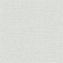 Grey Silk Faux Linen Weave Wallpaper