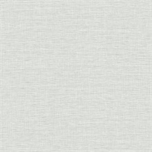 Grey Silk Faux Linen Weave Wallpaper