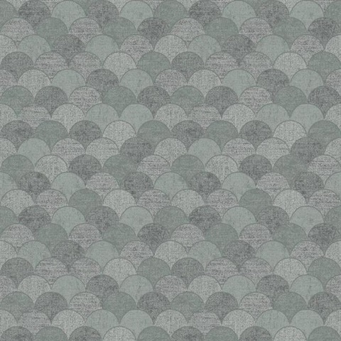 Grey & Silver Mermaid Scales Wallpaper