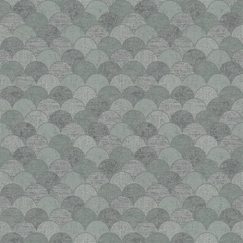 Grey & Silver Mermaid Scales Wallpaper