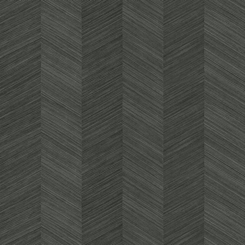 Grey Sisal Vertical Chevron Stripe Wallpaper