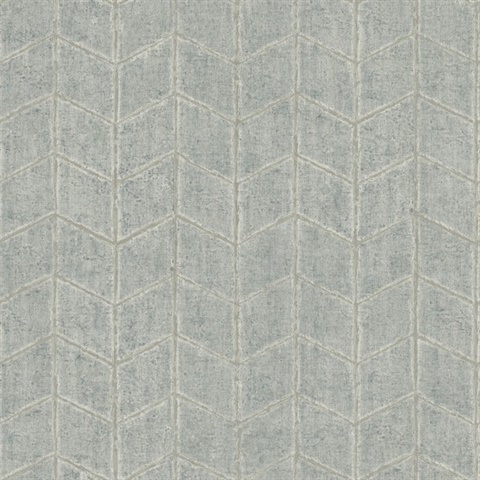 Grey Sky Flatiron Geometric Textured Faux Stone Tile Wallpaper