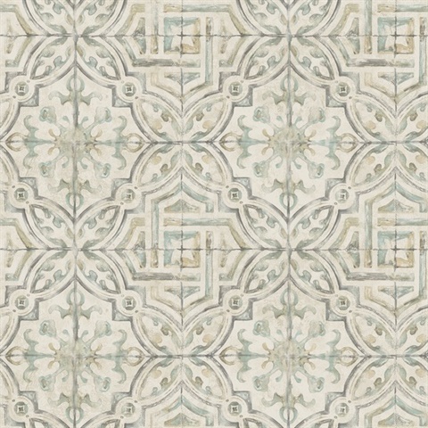 Grey Sonoma Grey Spanish Tile Wallpaper