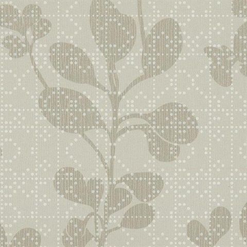 Grey Sprig Wallpaper