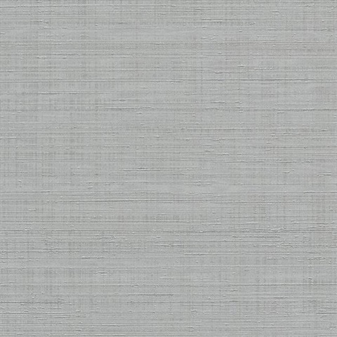 Grey Spun Faux Silk Textured Linen Wallpaper