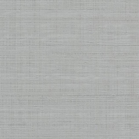 Grey Spun Faux Silk Textured Linen Wallpaper