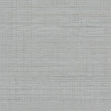 Grey Spun Faux Silk Textured Linen Wallpaper