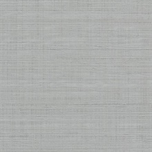 Grey Spun Faux Silk Textured Linen Wallpaper