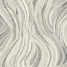 Grey Streaming Marble Vertical Swirl Wallpaper