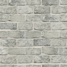 Grey Stretcher Brick Peel and Stick Wallpaper