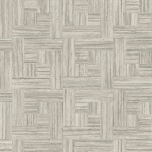 Grey Tesselle Faux Concrete Textured Parquet Wallpaper