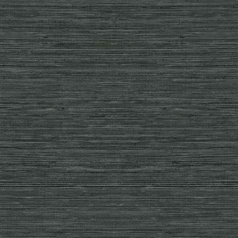 Grey Textured Grasscloth Wallpaper