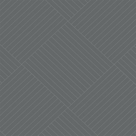 Grey Twisted Tailor Geometric Wallpaper