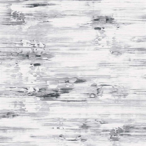 Grey Watercolor Blended Lined Wallpaper