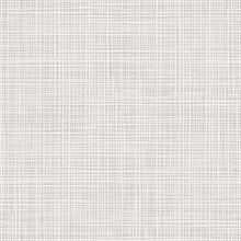 Grey & White Abstract Faux Weave Texture Wallpaper