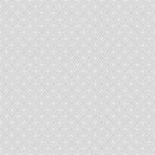 Grey & White Asian Lattice Wallpaper