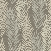 Grey & White Commercial Vertical Leaves Wallpaper