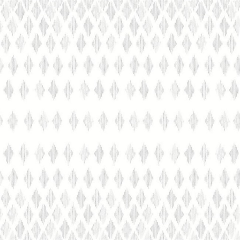 Grey & White Diamond Ombre Wallpaper