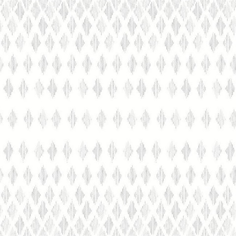 Grey & White Diamond Ombre Wallpaper