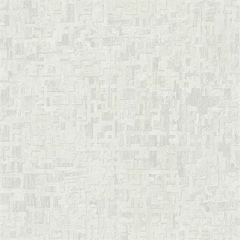 Grey & White Geometric Modern Maze Wallpaper
