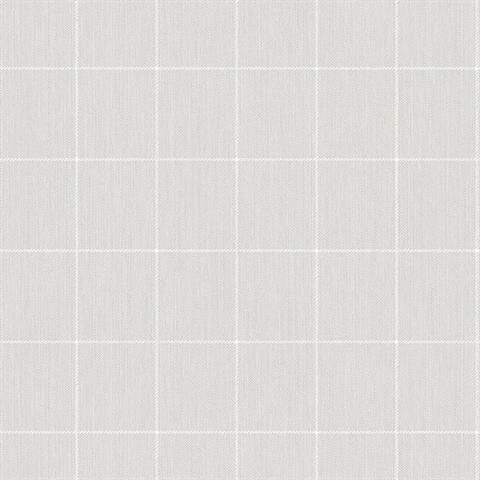 Grey & White Skinny Lined Ginham Wallpaper