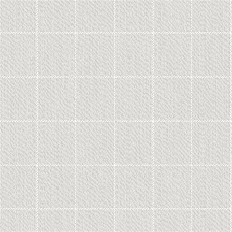 Grey & White Skinny Lined Ginham Wallpaper