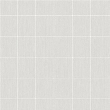 Grey & White Skinny Lined Ginham Wallpaper