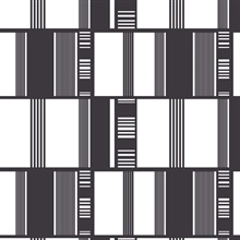 Grid Lock Black & White Retro Wallpaper