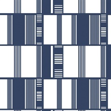 Grid Lock Navy Blue Retro Wallpaper