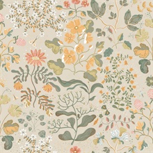 Groh Apricot Floral Wallpaper