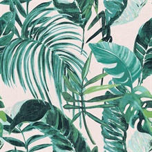 Grover Green Palmera Tropical Leaf Wallpaper