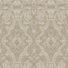 Guinevere Grey Baroque Marquetry Wallpaper