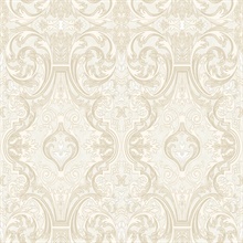 Guinevere Storm Baroque Marquetry Wallpaper