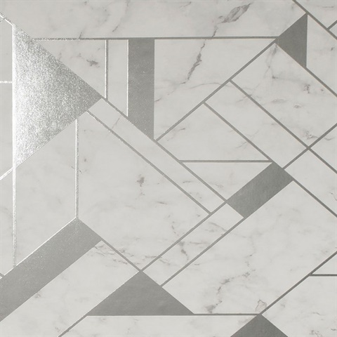 Gulliver Silver Marble Geometric