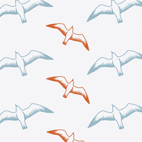 Gulls - Chalkhill Blue colourway wallpaper