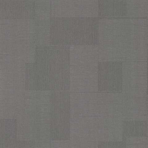 Gunmetal Contour Textured Parquet Tile Line  Wallpaper