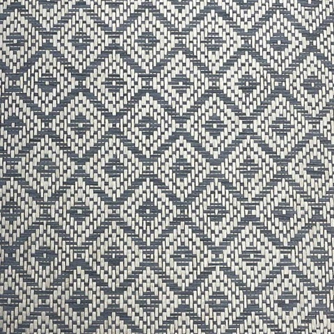 Gunmetal Wallquest BX10048 Grasscloth Diamonds Wallpaper