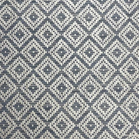 Gunmetal Wallquest BX10048 Grasscloth Diamonds Wallpaper