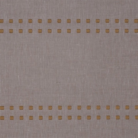 H : Studs And Stripes Horizontal Brass on Granite Canvas Linen
