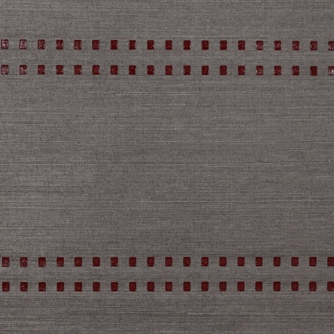 H : Studs And Stripes Horizontal Ruby on Mink Brown Manila Hemp