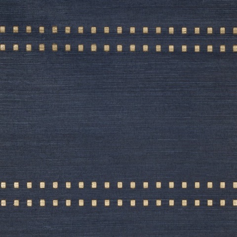 H : Studs And Stripes Horizontal Soft Gold on Navy Manila Hemp