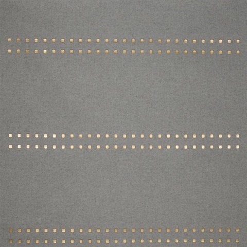 H : Studs And Stripes Horizontal Soft Gold on Aberdeen Taupe Tweed